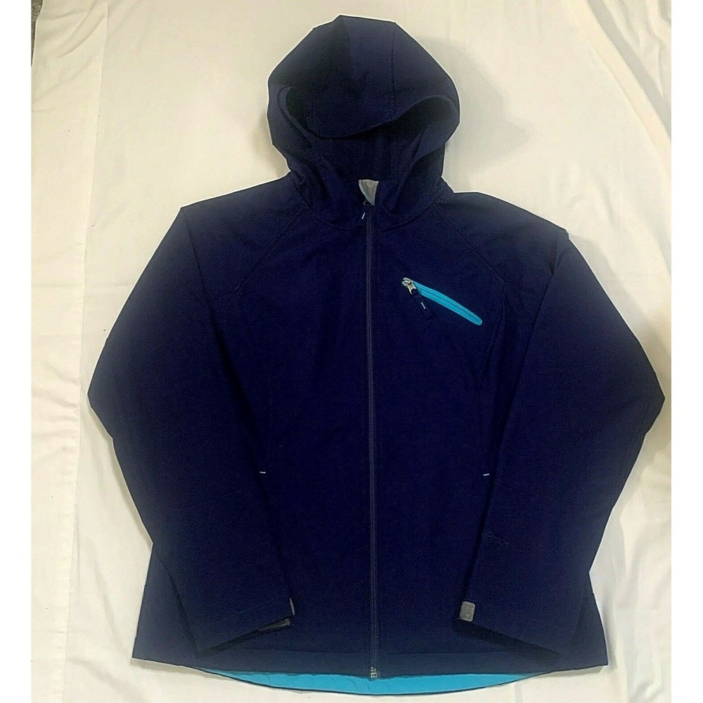 Free Tech Womens Jacket  Blue Violet Hooded Lined Full Zipper Size Large 12-14